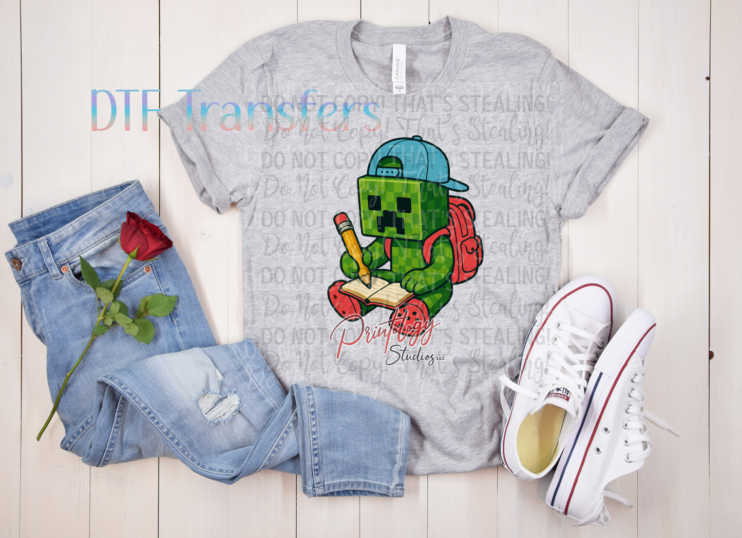 Pixel Creeper Back-to-School Design