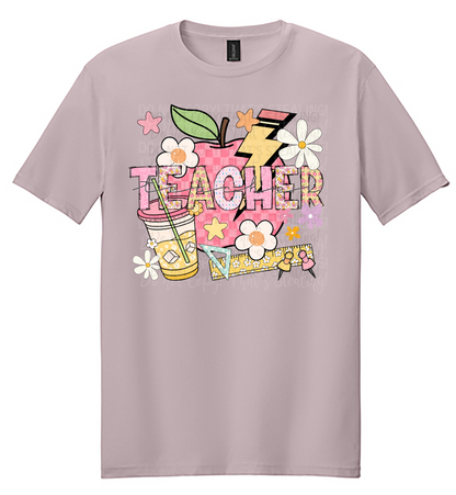 Colorful Teacher Shirt | DTF Printed | Back to School Shirt | Teacher Life Tee