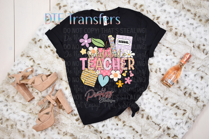 Substitute Teacher Floral School Design