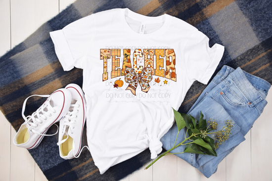 Thanksgiving Teacher DTF Transfer