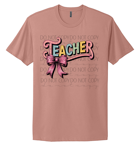 Teacher Shirt with Bow