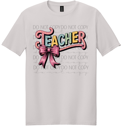 Teacher Shirt with Bow