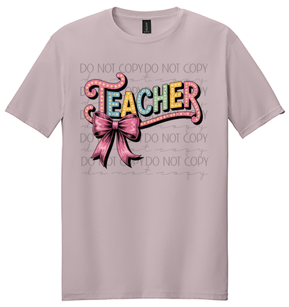 Teacher Shirt with Bow