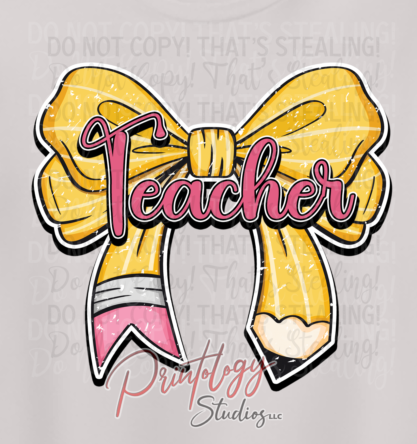 Teacher Coquette Bow T-Shirt | Cute Pencil Bow Teacher Tee