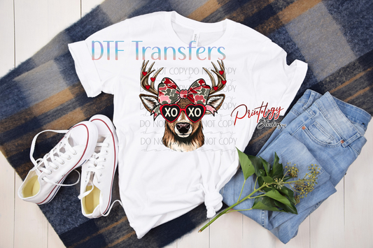 XO XO Deer Girl DTF Transfer